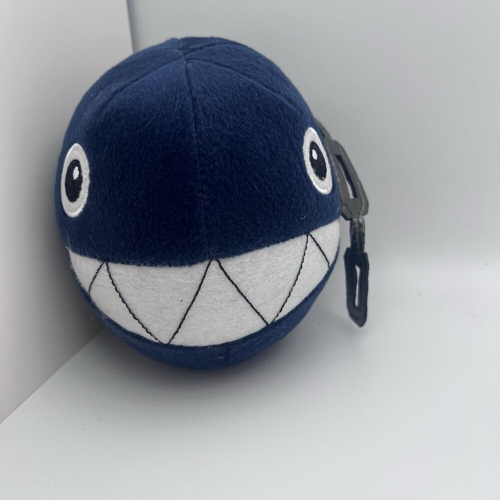 Super Mario Bros Chain Chomp Plush Nintendo 6” Plus Chain Blue